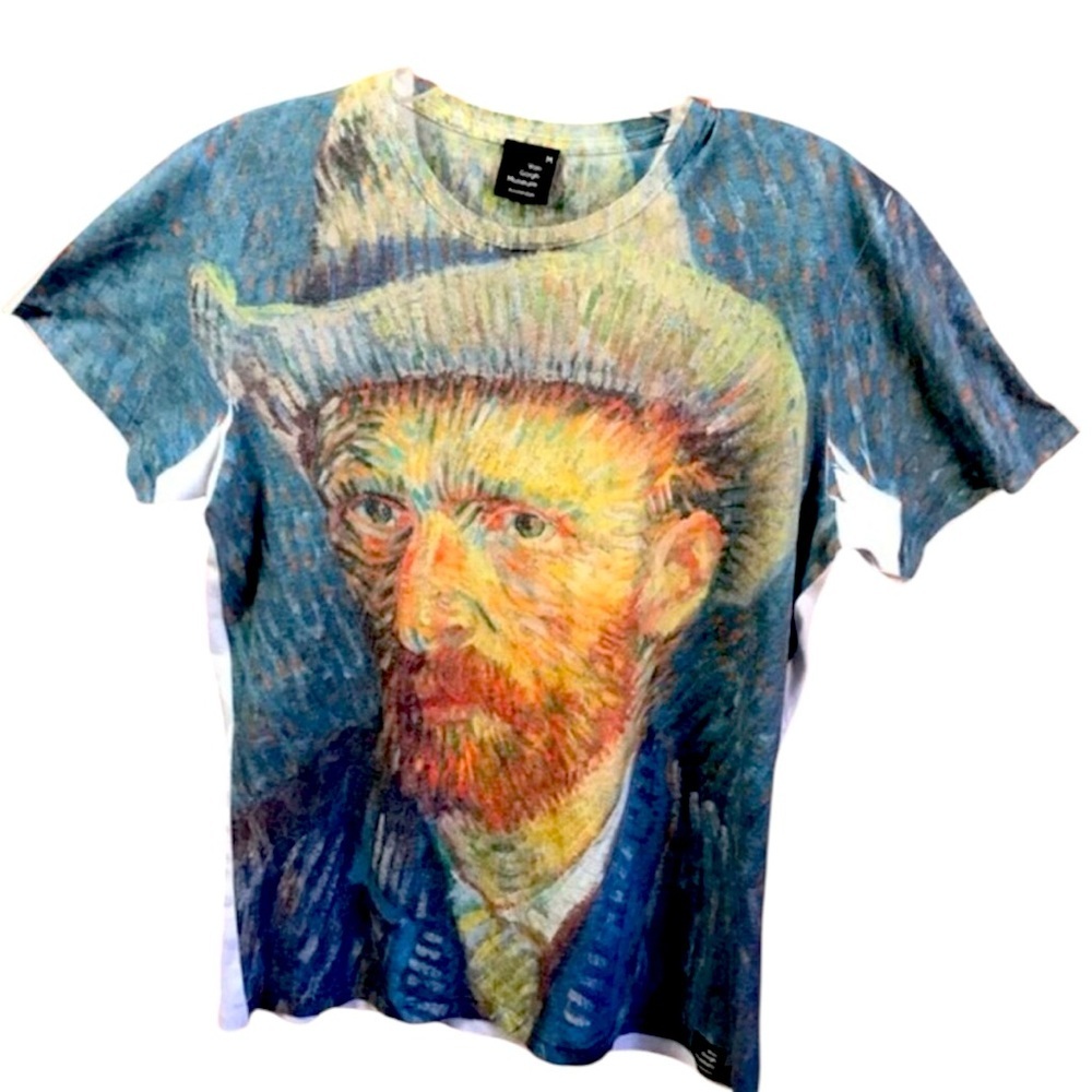 Van Gogh Cotton T-Shirt Self Portrait Amsterdam Museum Unisex Fine Art Print Top
